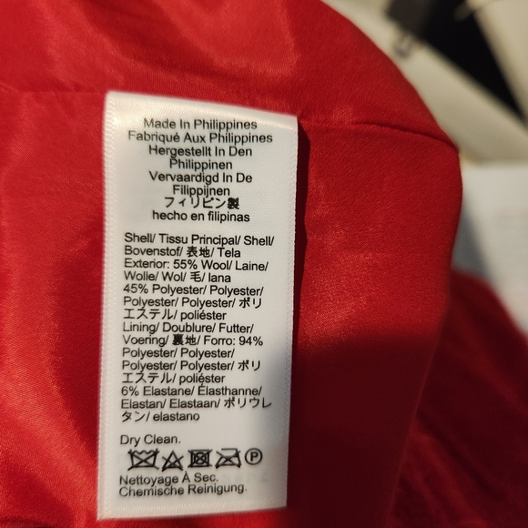 JCrew Red Tweed Mini Skirt Size 14 Pockets Gold Buttons Bv900 Old Money Twee Nwt - Picture 7 of 9